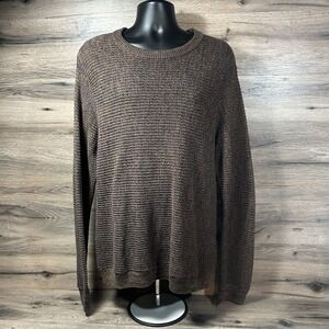 H&M Pullover Sweater Men's Size Large Rust Color 100% Cotton Made